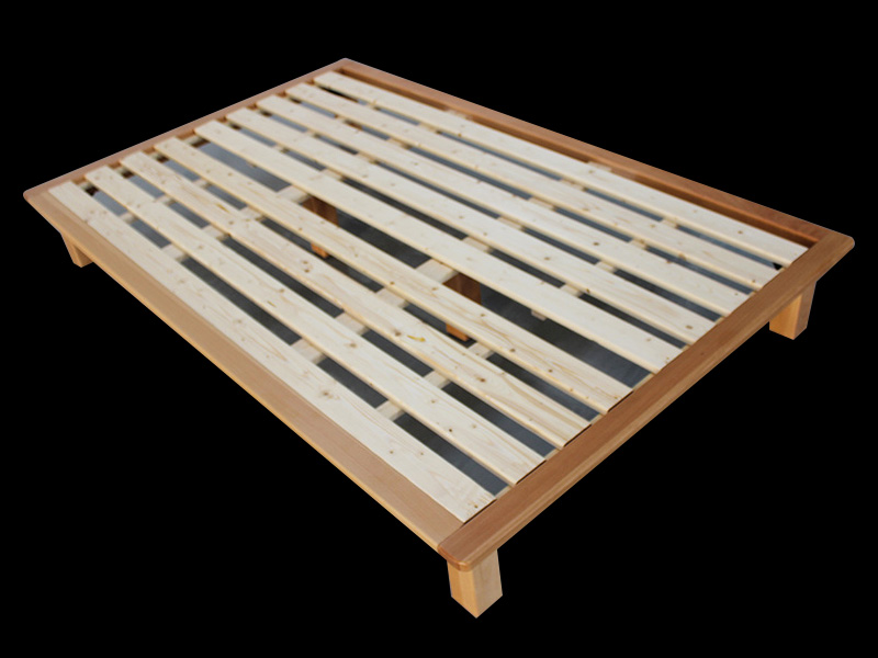 Solid wood bed